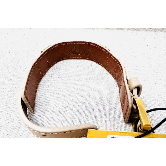 Patricia Nash Delphine Leather Buckle Bracelet Russet Gold J41616B-BSC NEW - Picture 6 of 7